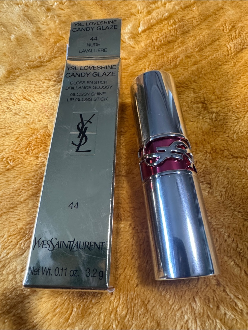 Yves Saint Laurent YSL Candy Glaze Lipstick - NUDE 44 - Picture 3 of 9